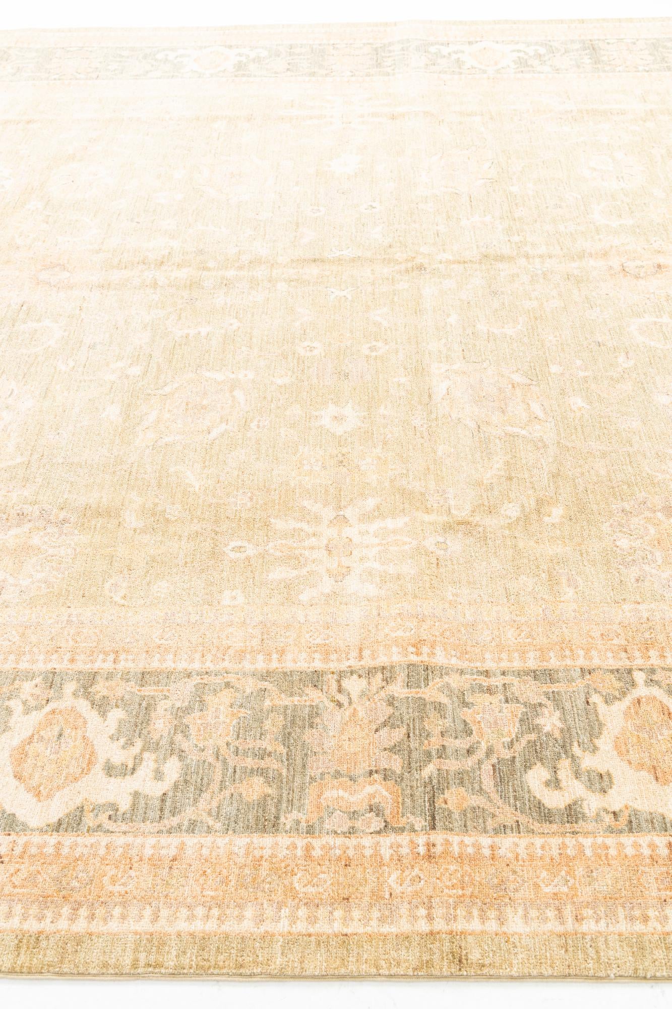 10' x 13' Hand Knotted Peshawar Ziegler Oriental Rug