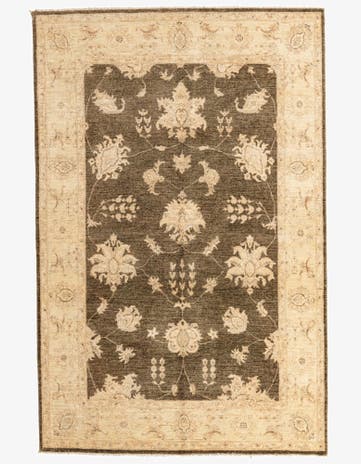 5' 5 x 8' 3 Hand Knotted Peshawar Ziegler Oriental Rug