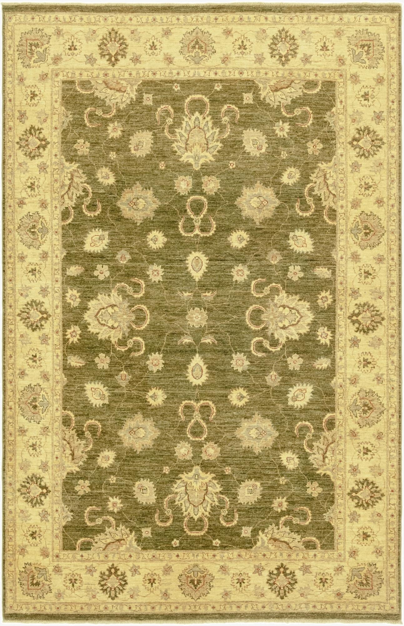 5' 8 x 8' 8  Hand Knotted Peshawar Ziegler Rug