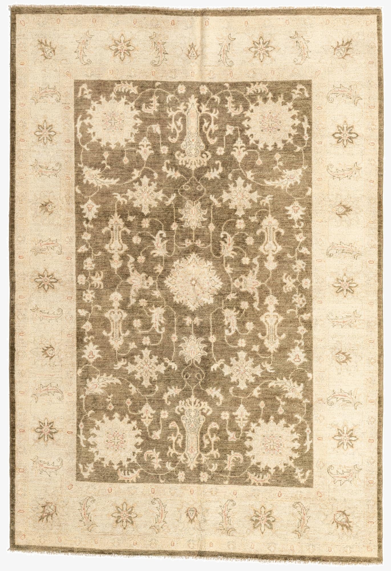 5' 6 x 8'  Hand Knotted Peshawar Ziegler Oriental Rug