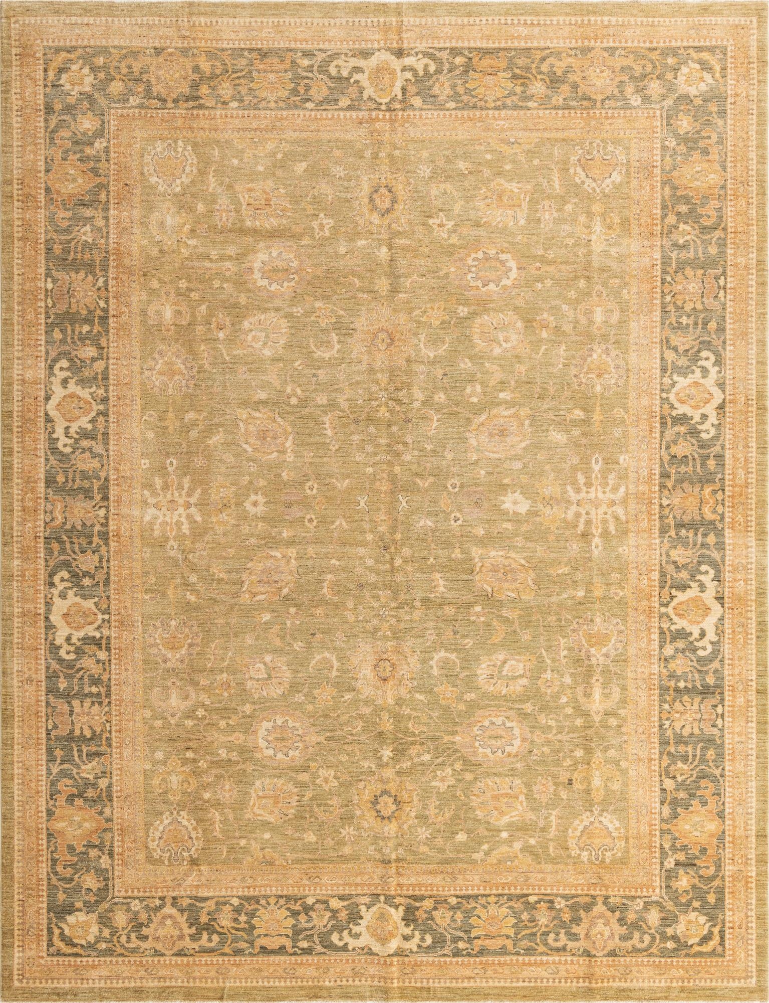 10' x 13'  Hand Knotted Peshawar Ziegler Oriental Rug