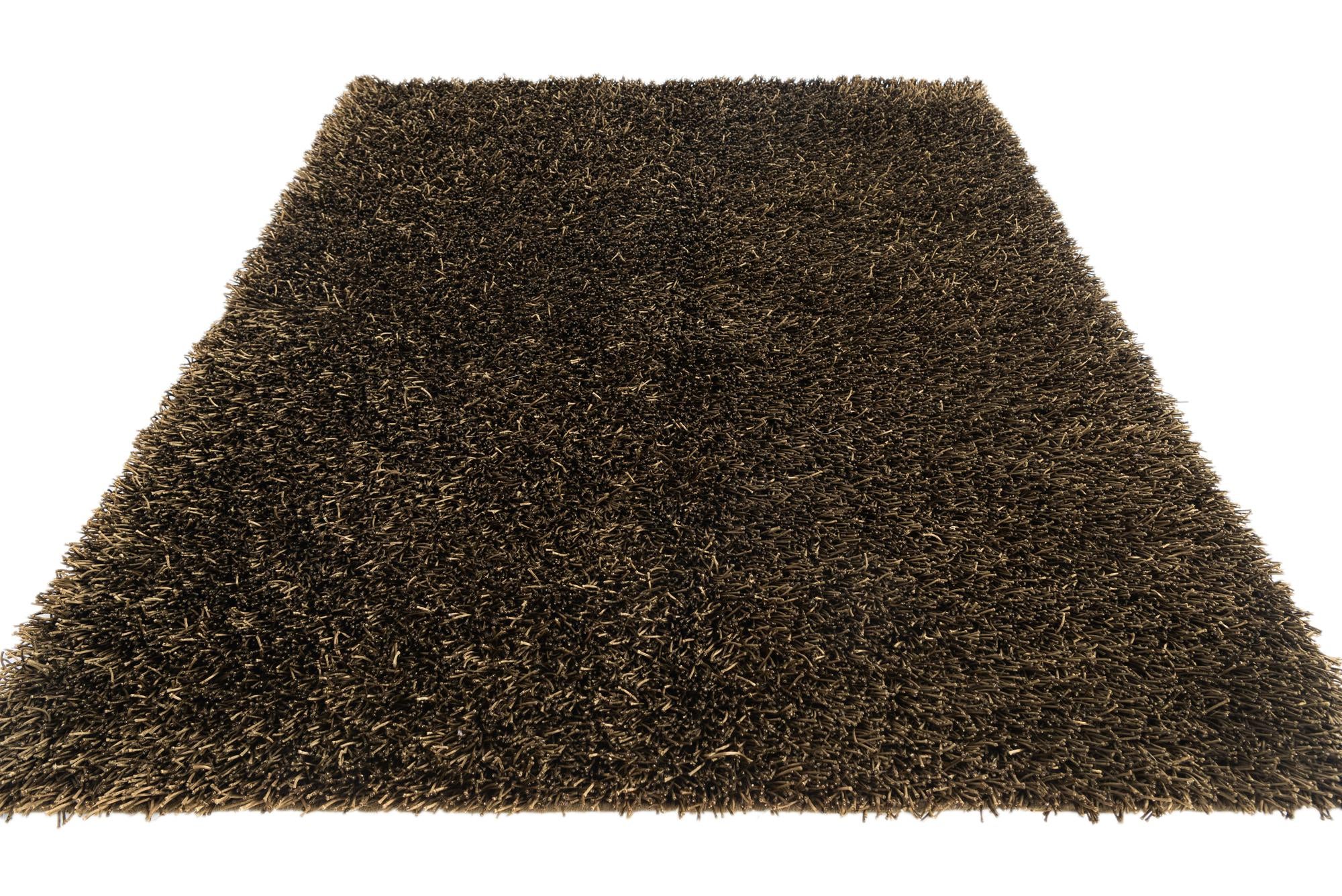 5' x 6' 10 Hand Knotted Solid Shag Oriental Rug