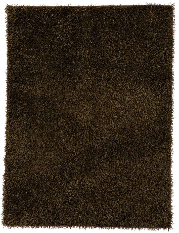 5' x 6' 10 Hand Knotted Solid Shag Oriental Rug