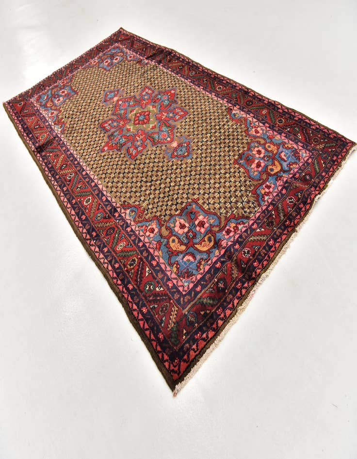 Detail image of 5' x 9' 6 Hand Knotted Songhor Persian Wool Rug