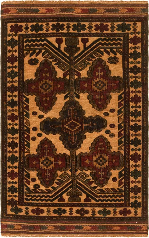2' 8 x 4' 5 Hand Knotted Sumak Wool Rug