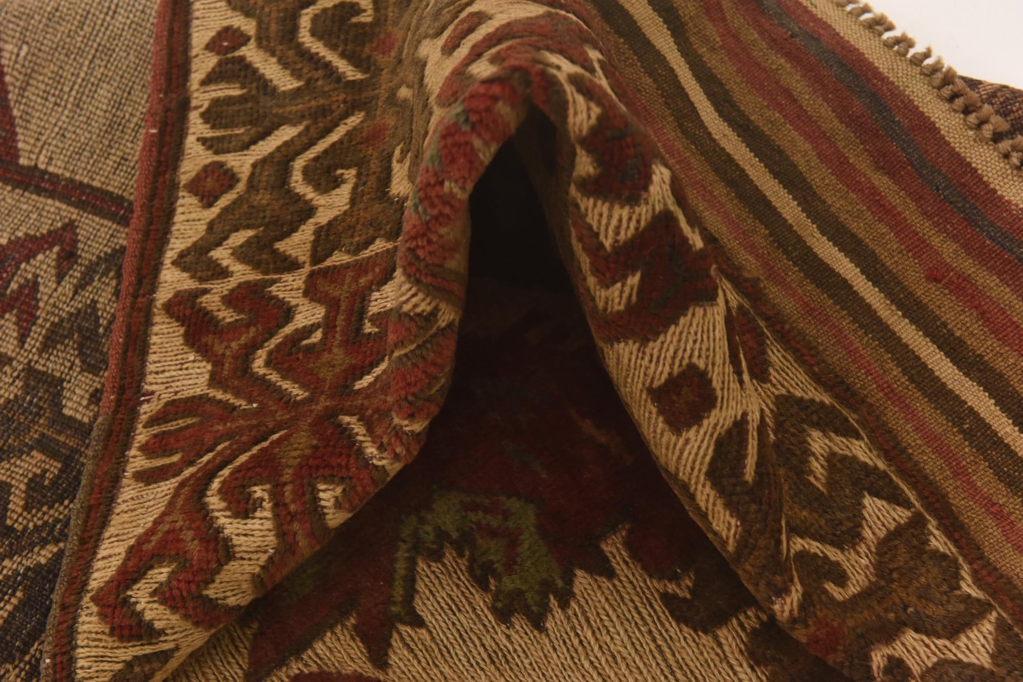 3' 10 x 6' 1 Hand Knotted Sumak Wool Rug