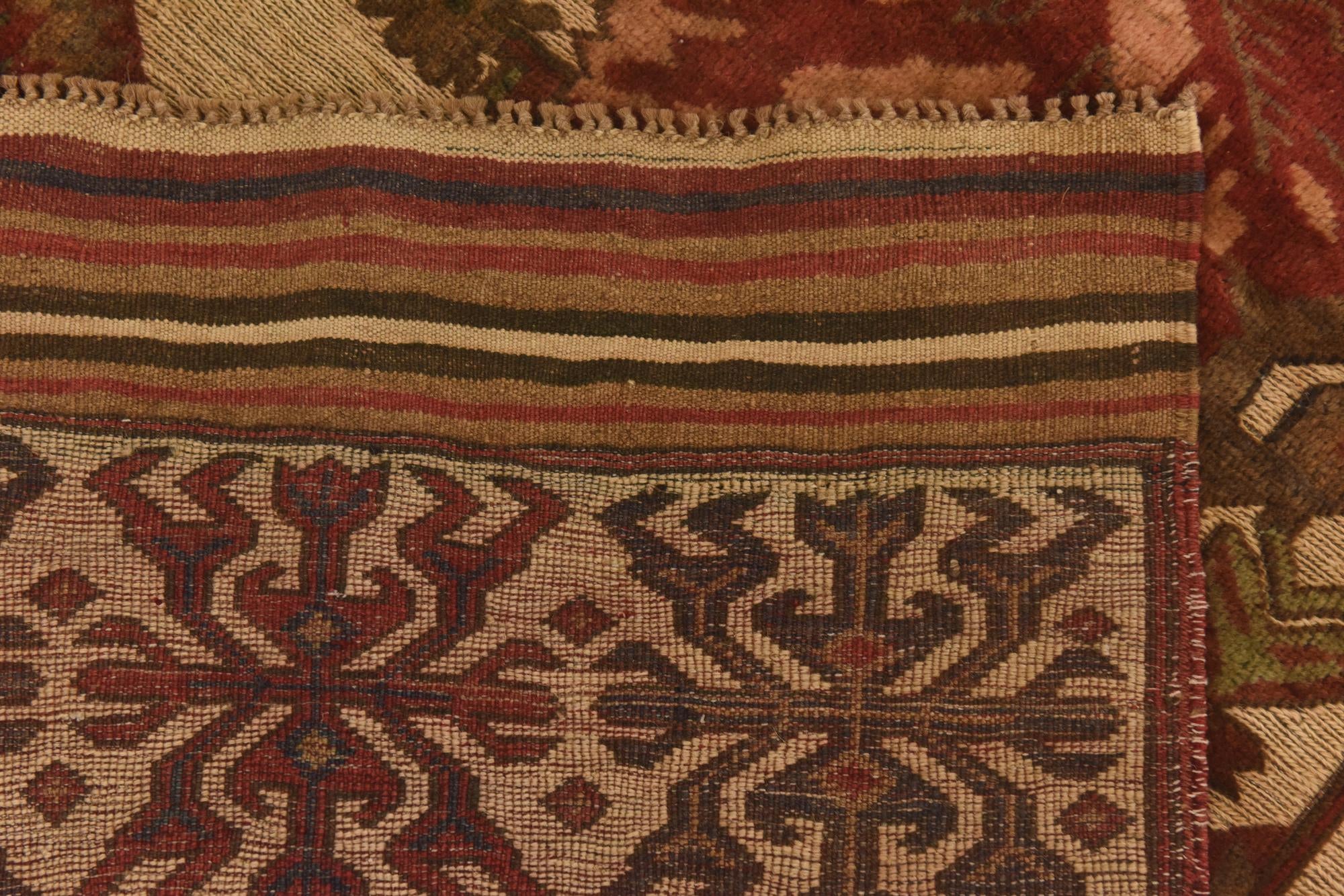 3' 10 x 6' 1 Hand Knotted Sumak Wool Rug