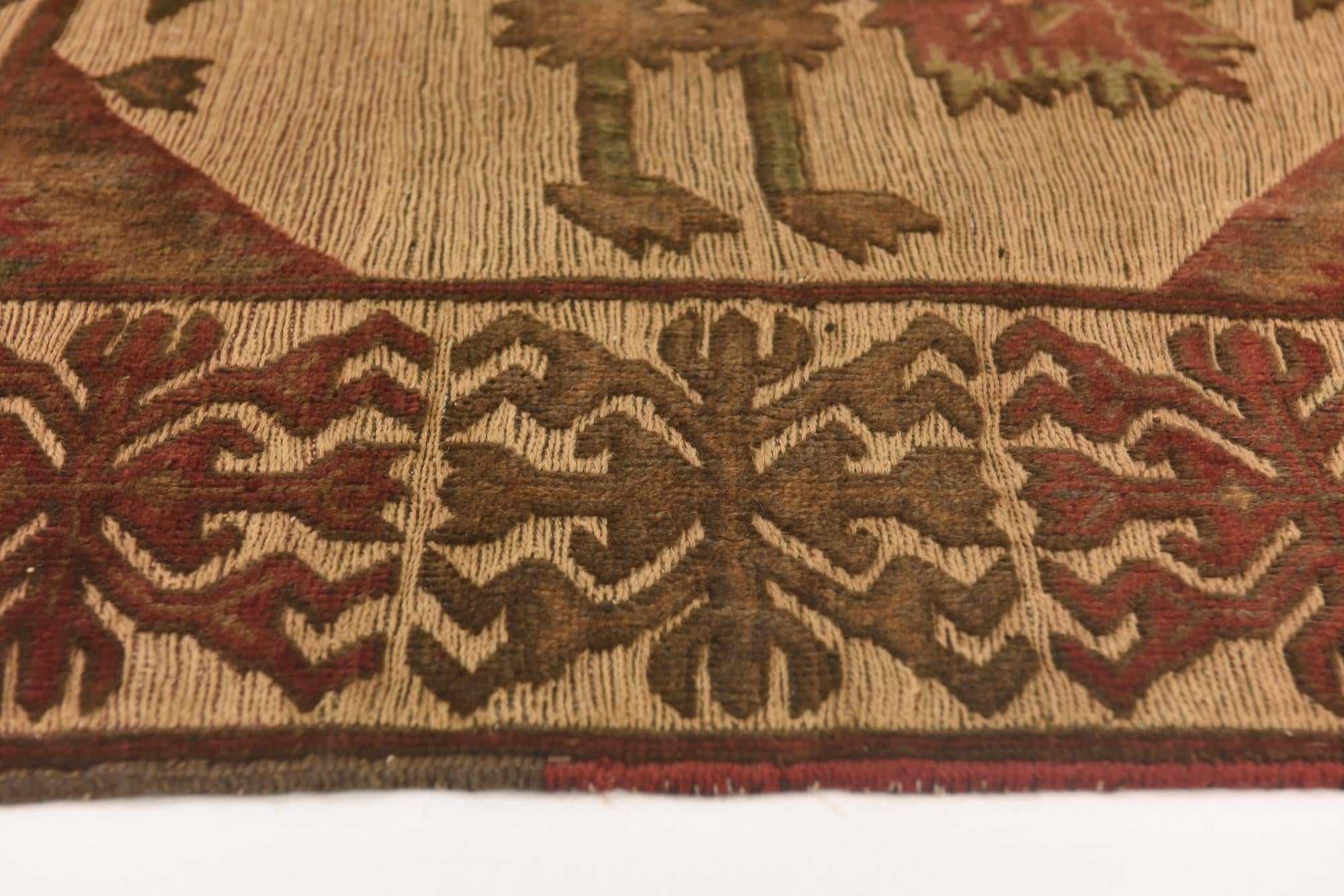 3' 10 x 6' 1 Hand Knotted Sumak Wool Rug