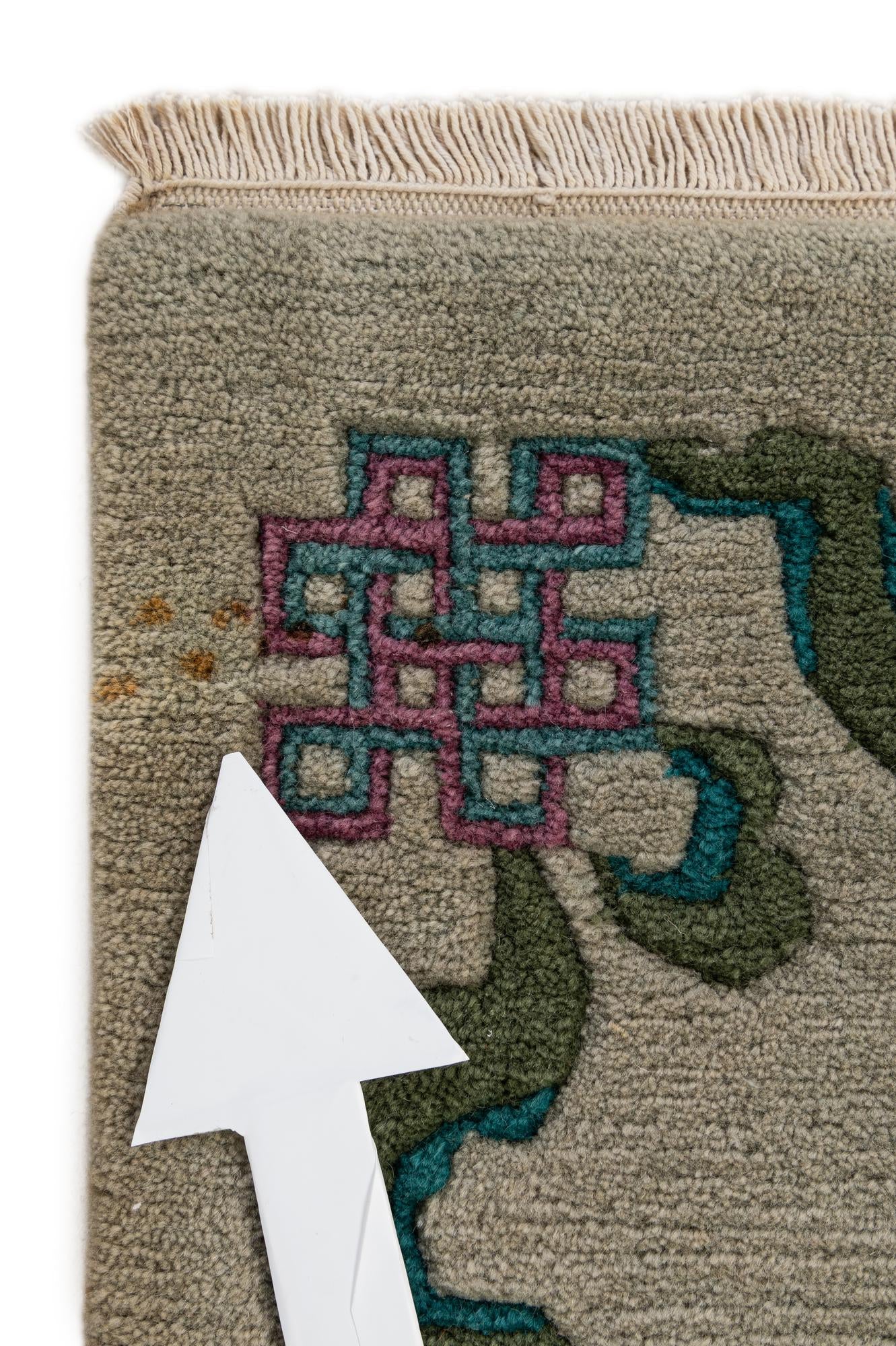 4' 2 x 6' Hand Knotted Tibet Wool Rug