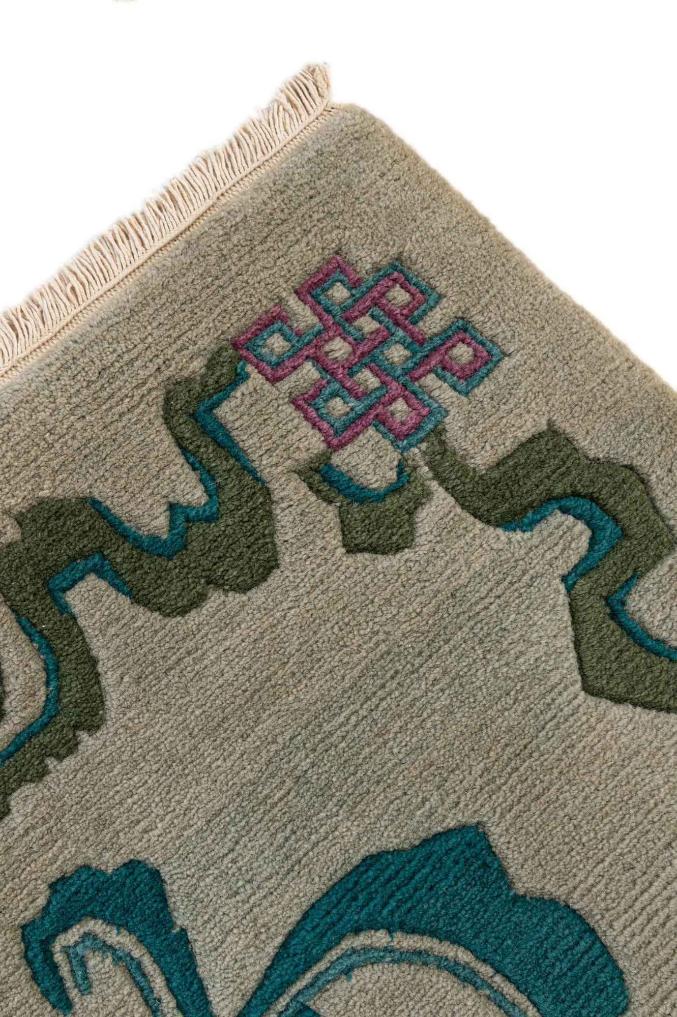 4' 2 x 6' Hand Knotted Tibet Wool Rug