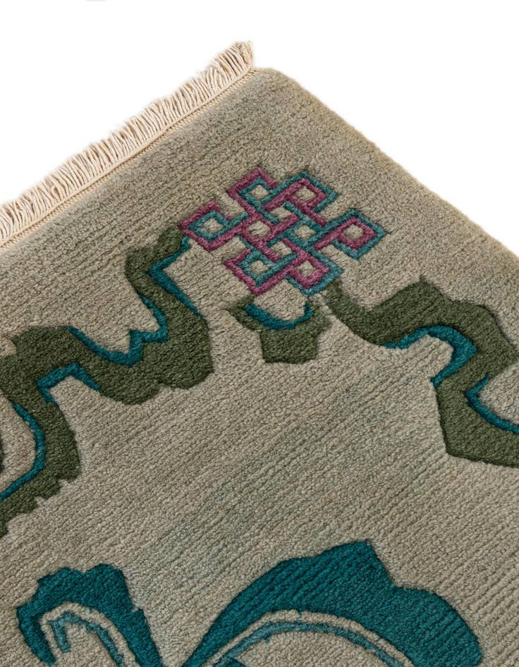 Detail image of 4' 2 x 6'  Hand Knotted Tibet Wool Rug