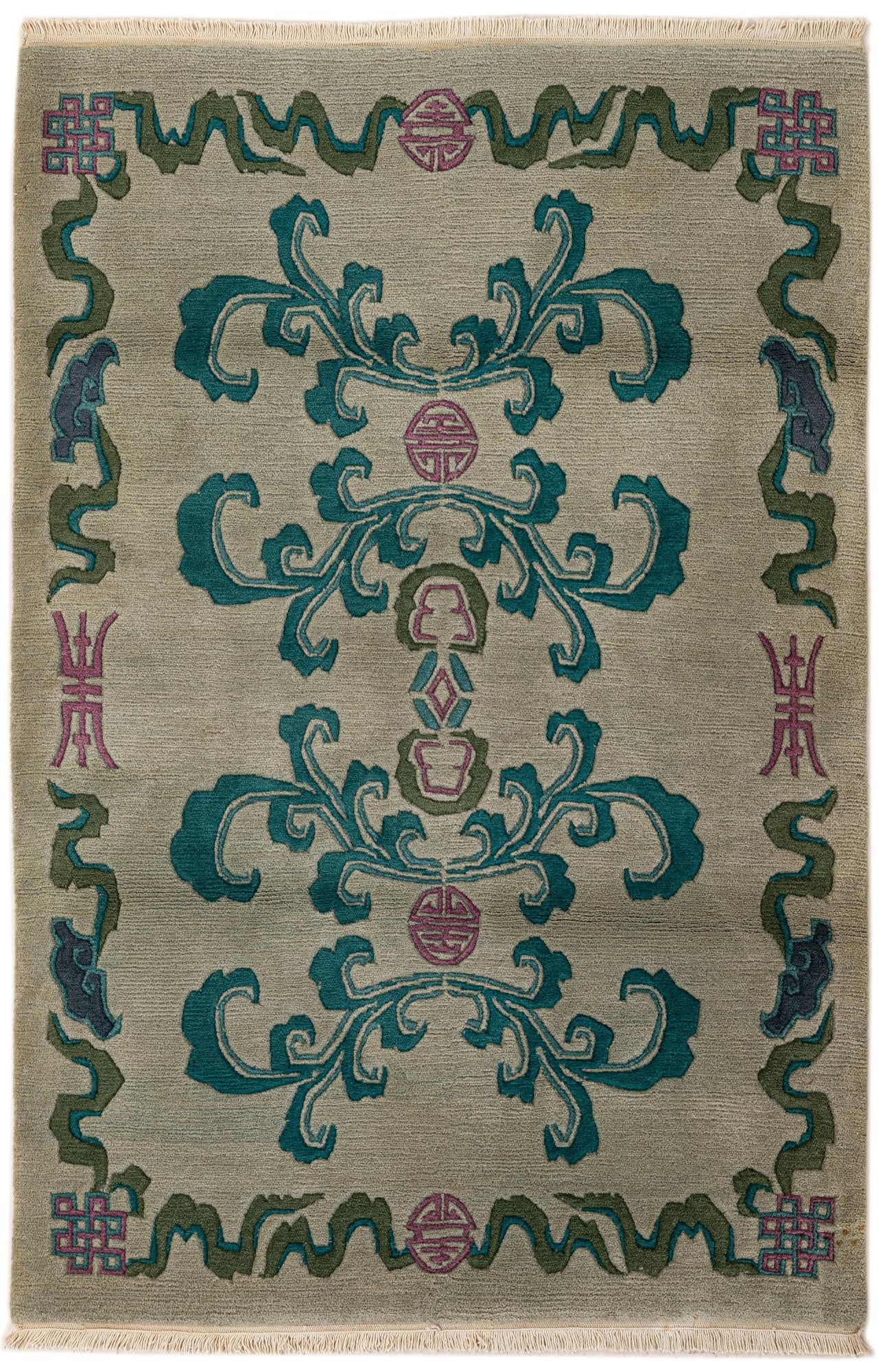 4' 2 x 6' Hand Knotted Tibet Wool Rug