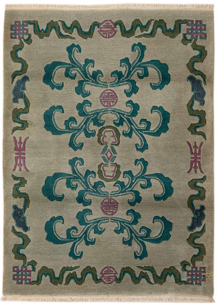 4' 2 x 6' Hand Knotted Tibet Wool Rug