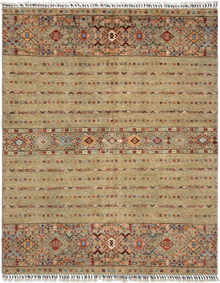 Detail image of 4' 10 x 6' 7 Torkman Wool Rug