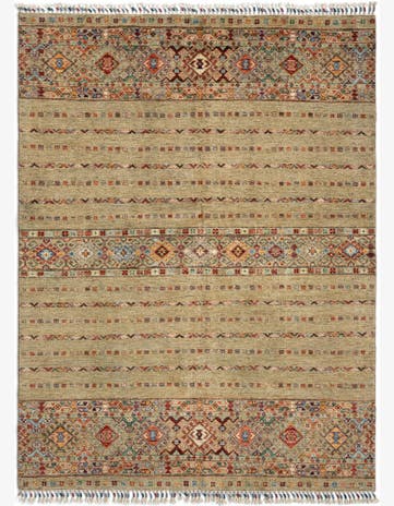 4' 10 x 6' 7 Torkman Wool Rug
