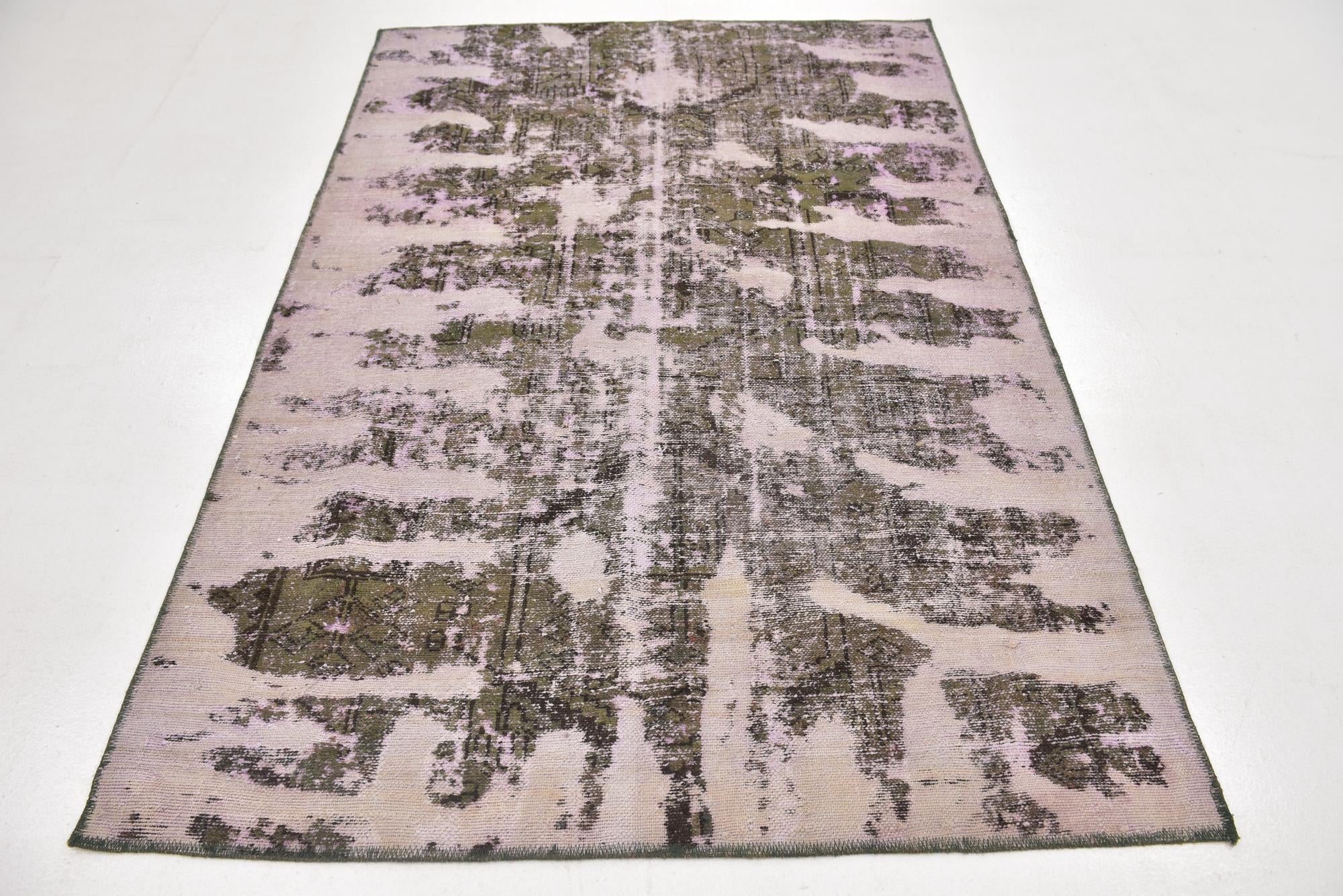 4' 9 x 7' 2 Hand Knotted Ultra Vintage Persian Wool Rug