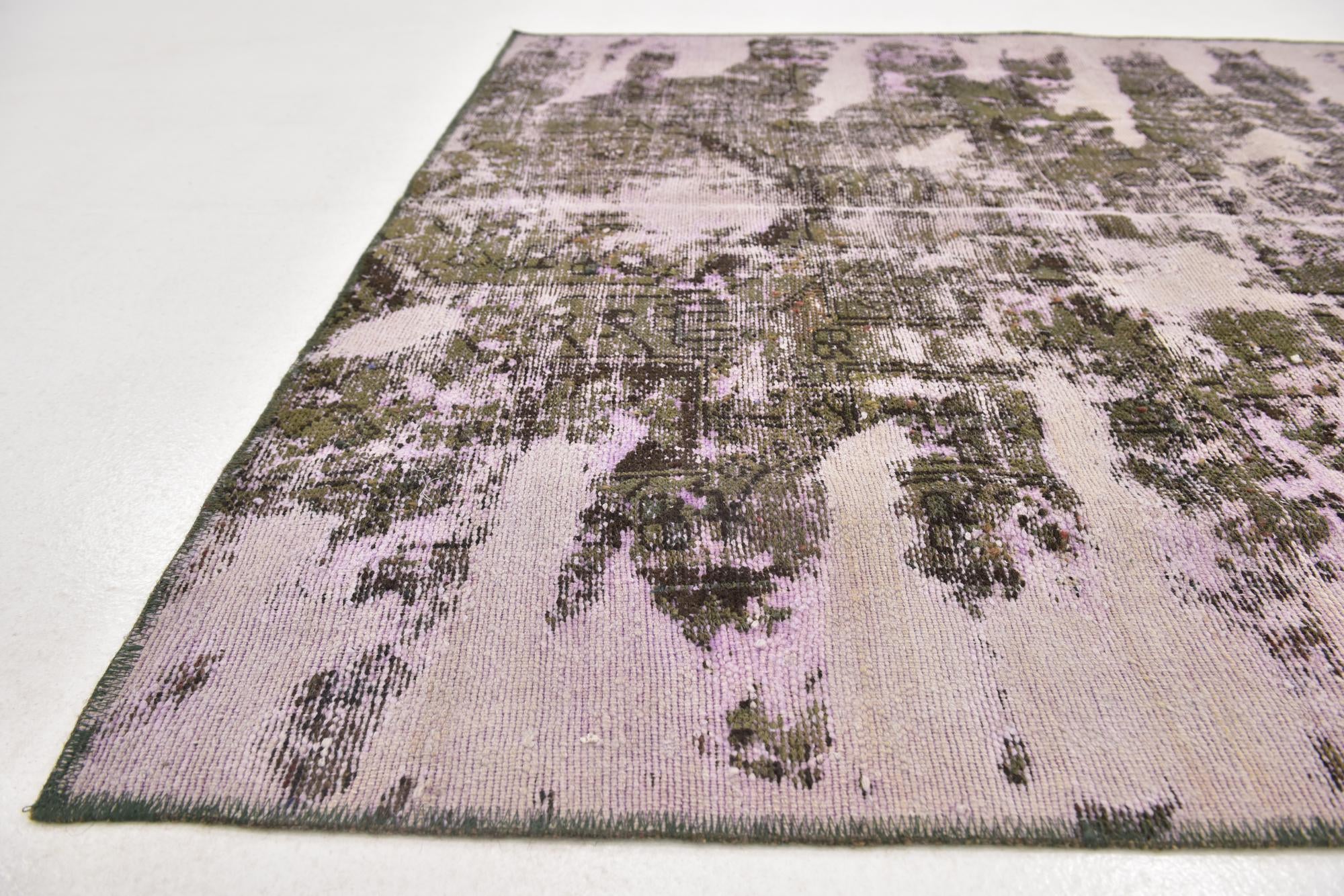 4' 9 x 7' 2 Hand Knotted Ultra Vintage Persian Wool Rug