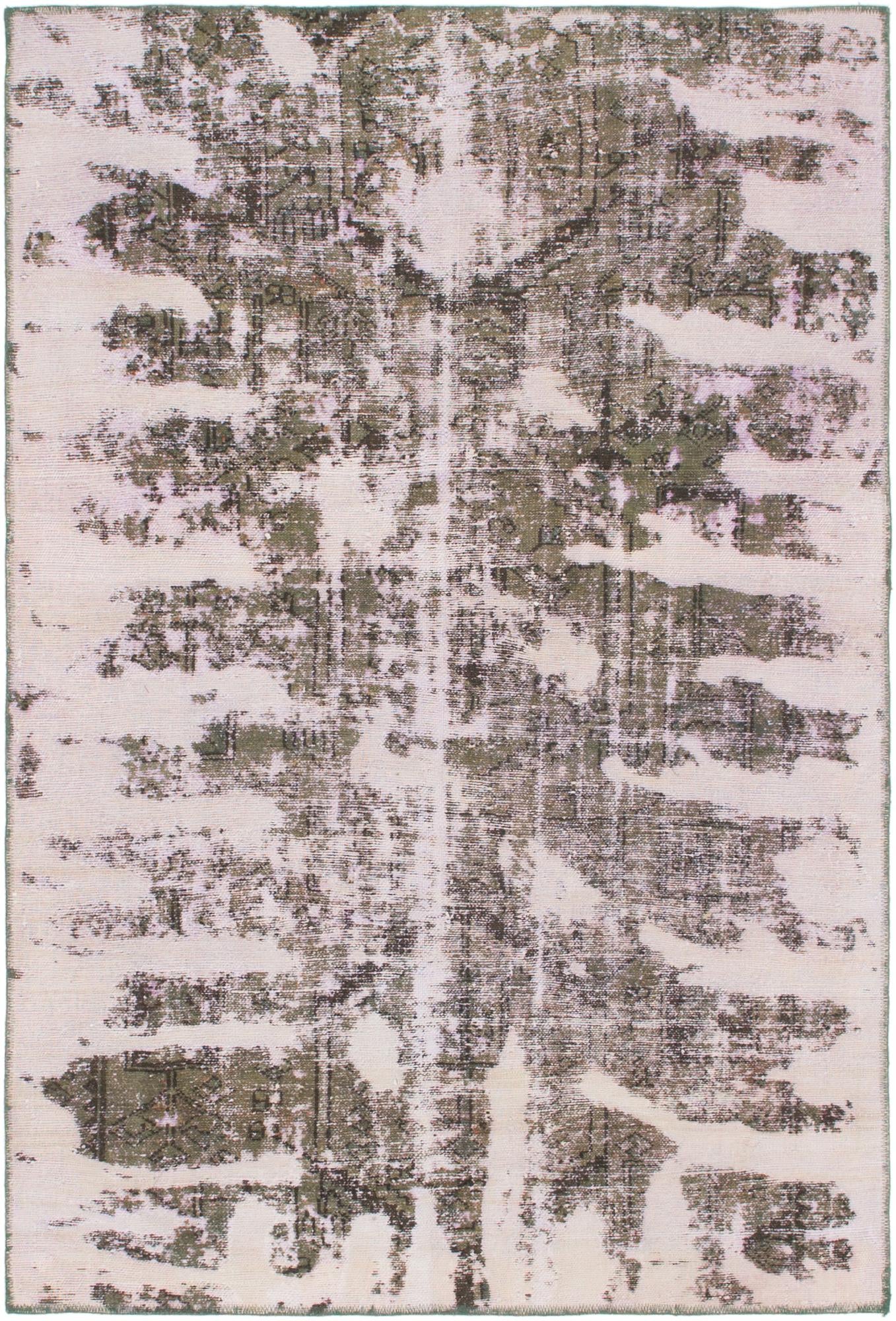 4' 9 x 7' 2 Hand Knotted Ultra Vintage Persian Wool Rug
