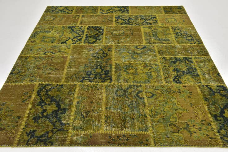 Detail image of 5' 8 x 7' Hand Knotted Ultra Vintage Persian Wool Rug