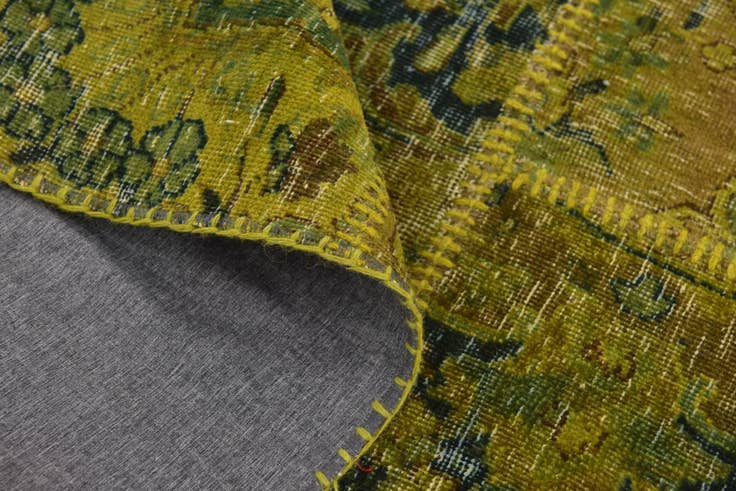 Detail image of 5' 8 x 7' Hand Knotted Ultra Vintage Persian Wool Rug