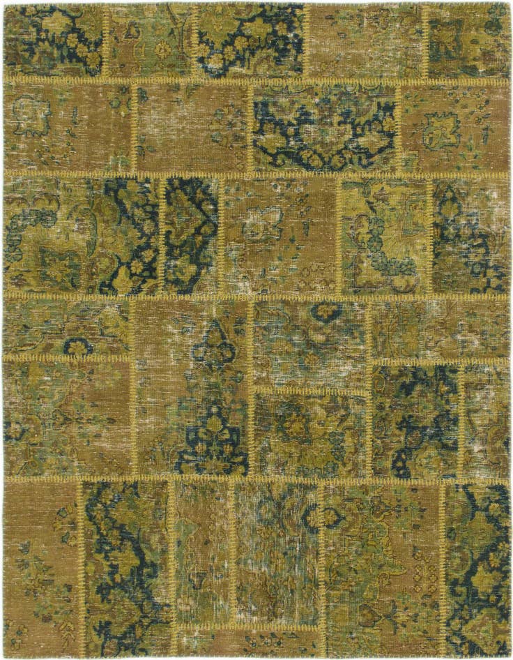 Detail image of 5' 8 x 7' Hand Knotted Ultra Vintage Persian Wool Rug