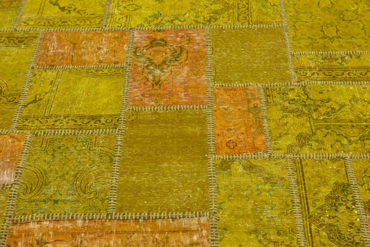Detail image of 7' 2 x 10' 5 Hand Knotted Ultra Vintage Persian Wool Rug