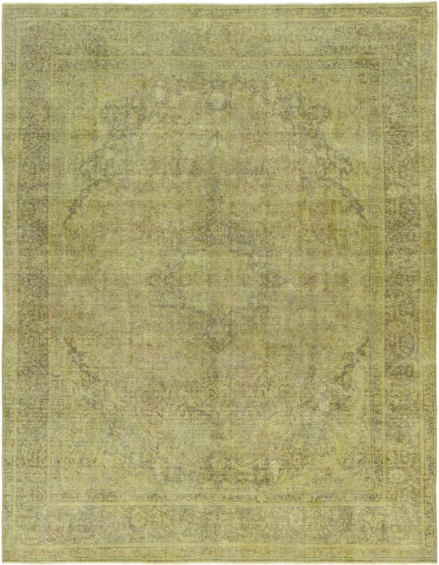 Primary image  9' 9 x 13'  Hand Knotted Ultra Vintage Persian Wool Rug