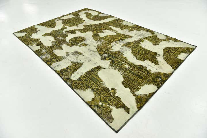 6' x 8' 9 Hand Knotted Ultra Vintage Persian Wool Rug