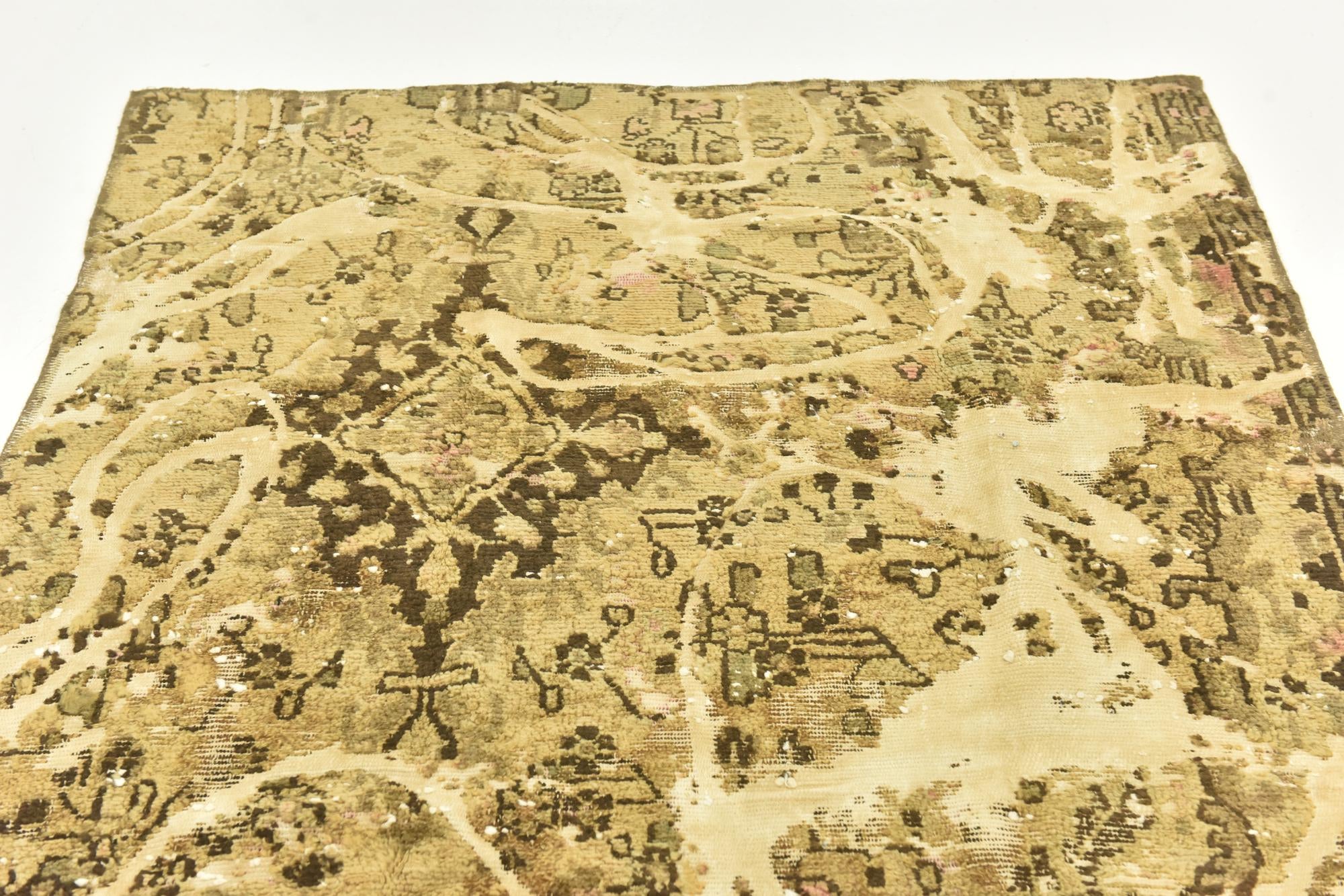 5' 3 x 6' 8 Hand Knotted Ultra Vintage Persian Wool Rug