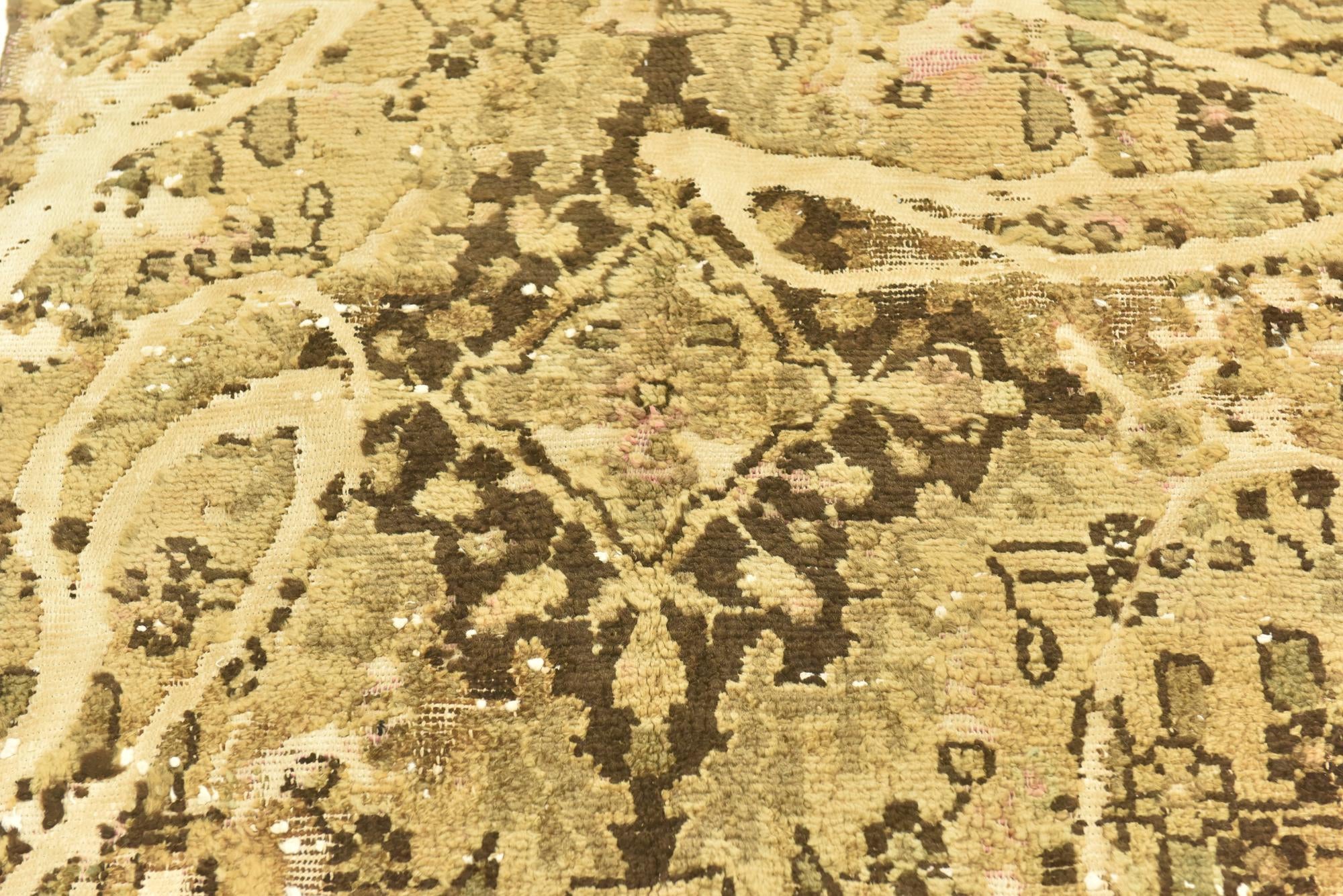 5' 3 x 6' 8 Hand Knotted Ultra Vintage Persian Wool Rug