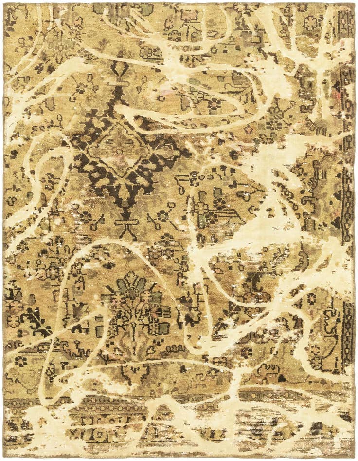 Detail image of 5' 3 x 6' 8 Hand Knotted Ultra Vintage Persian Wool Rug