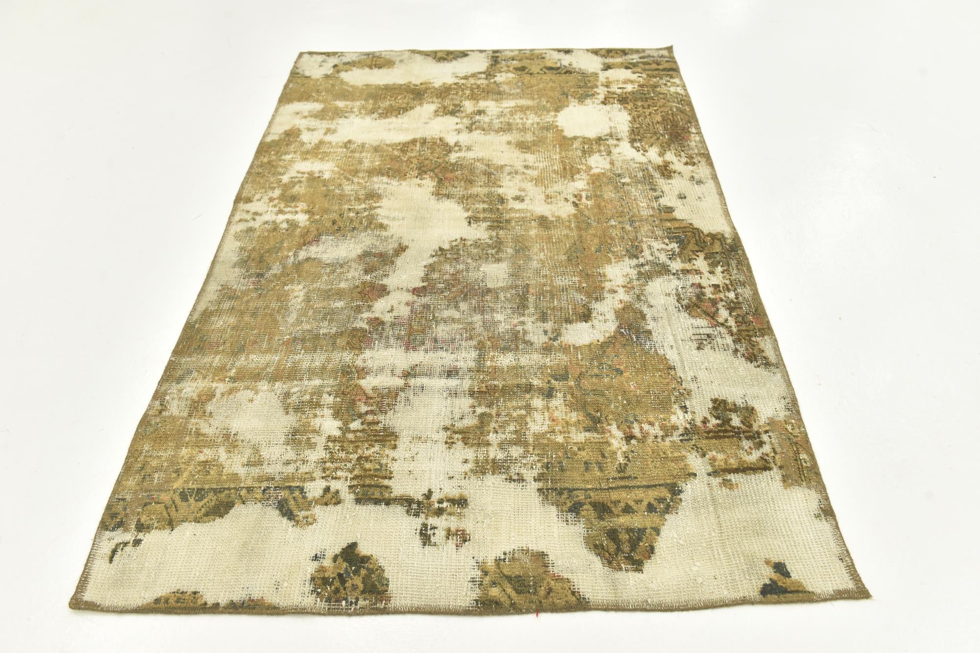 4' 3 x 6' 10 Hand Knotted Ultra Vintage Persian Wool Rug