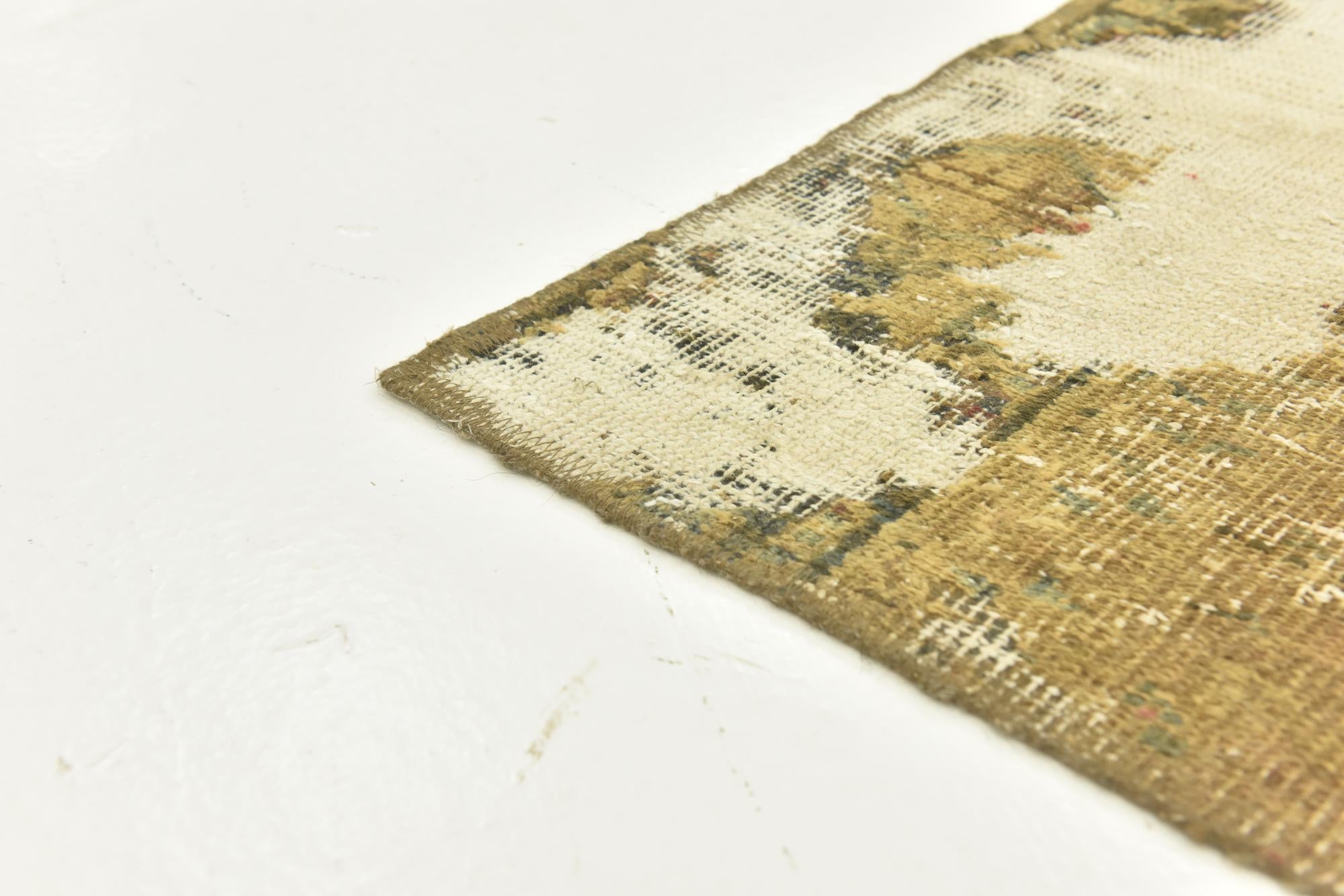 4' 3 x 6' 10 Hand Knotted Ultra Vintage Persian Wool Rug