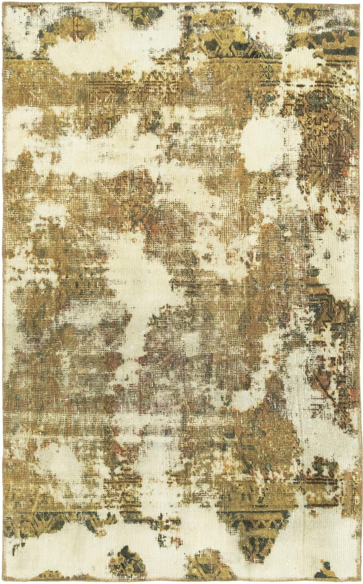 4' 3 x 6' 10 Hand Knotted Ultra Vintage Persian Wool Rug