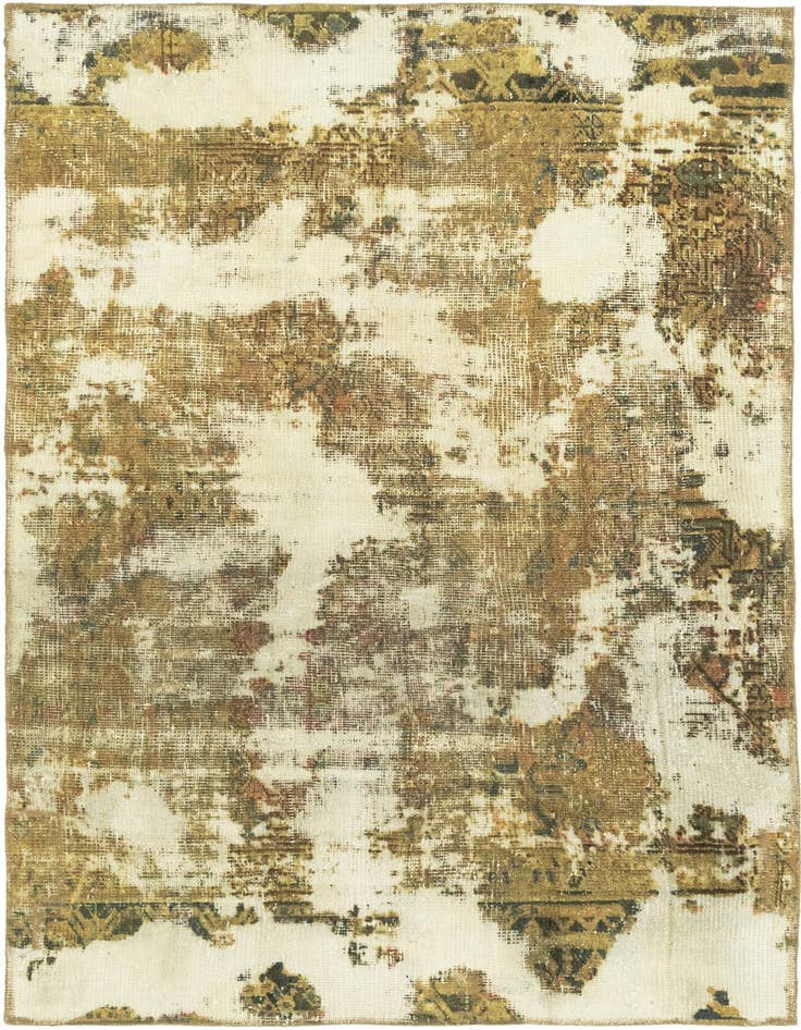 Detail image of 4' 3 x 6' 10 Hand Knotted Ultra Vintage Persian Wool Rug