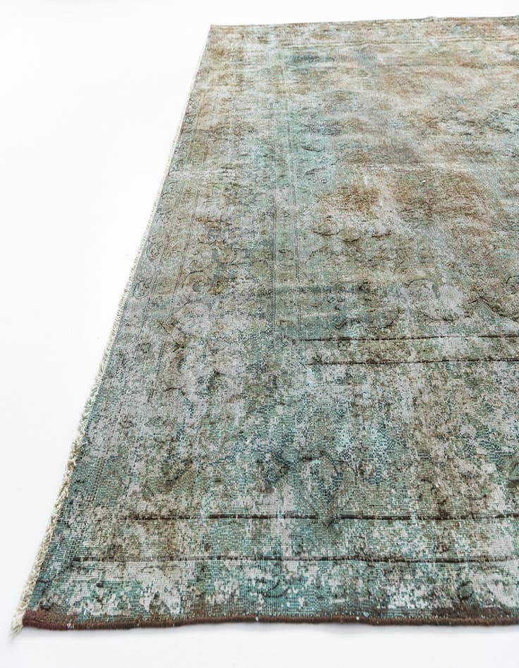 Detail image of 9' 7 x 12' 10  Hand Knotted Ultra Vintage Persian Wool Rug