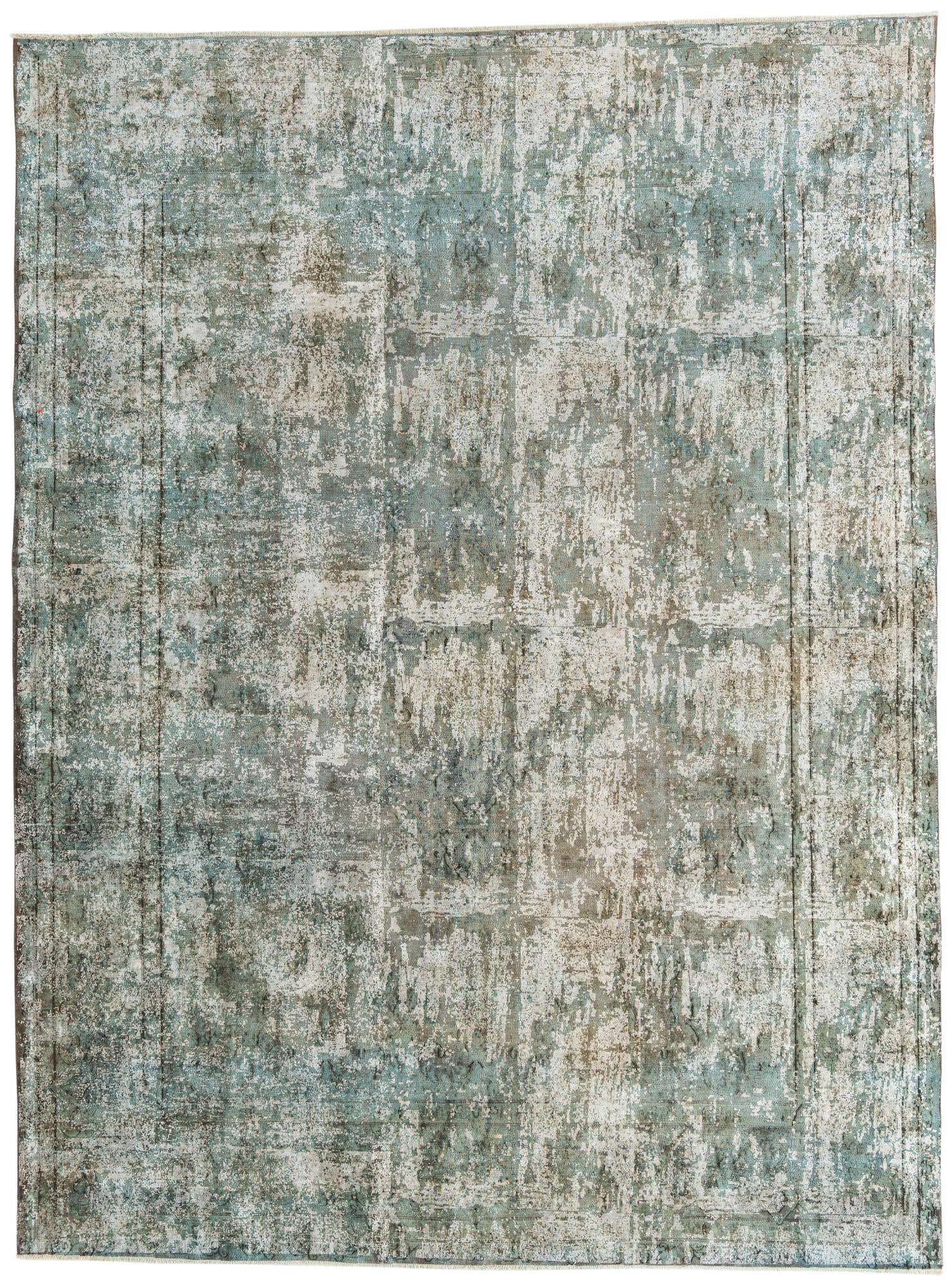 9' 7 x 12' 10 Hand Knotted Ultra Vintage Persian Wool Rug