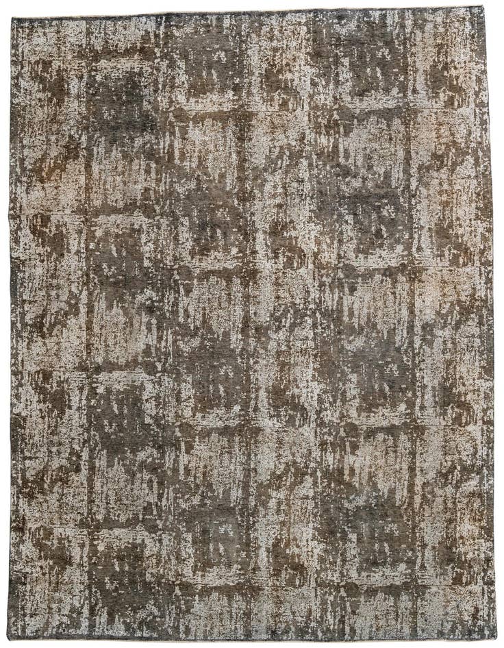 Detail image of 8' 6 x 12' Hand Knotted Ultra Vintage Persian Wool Rug