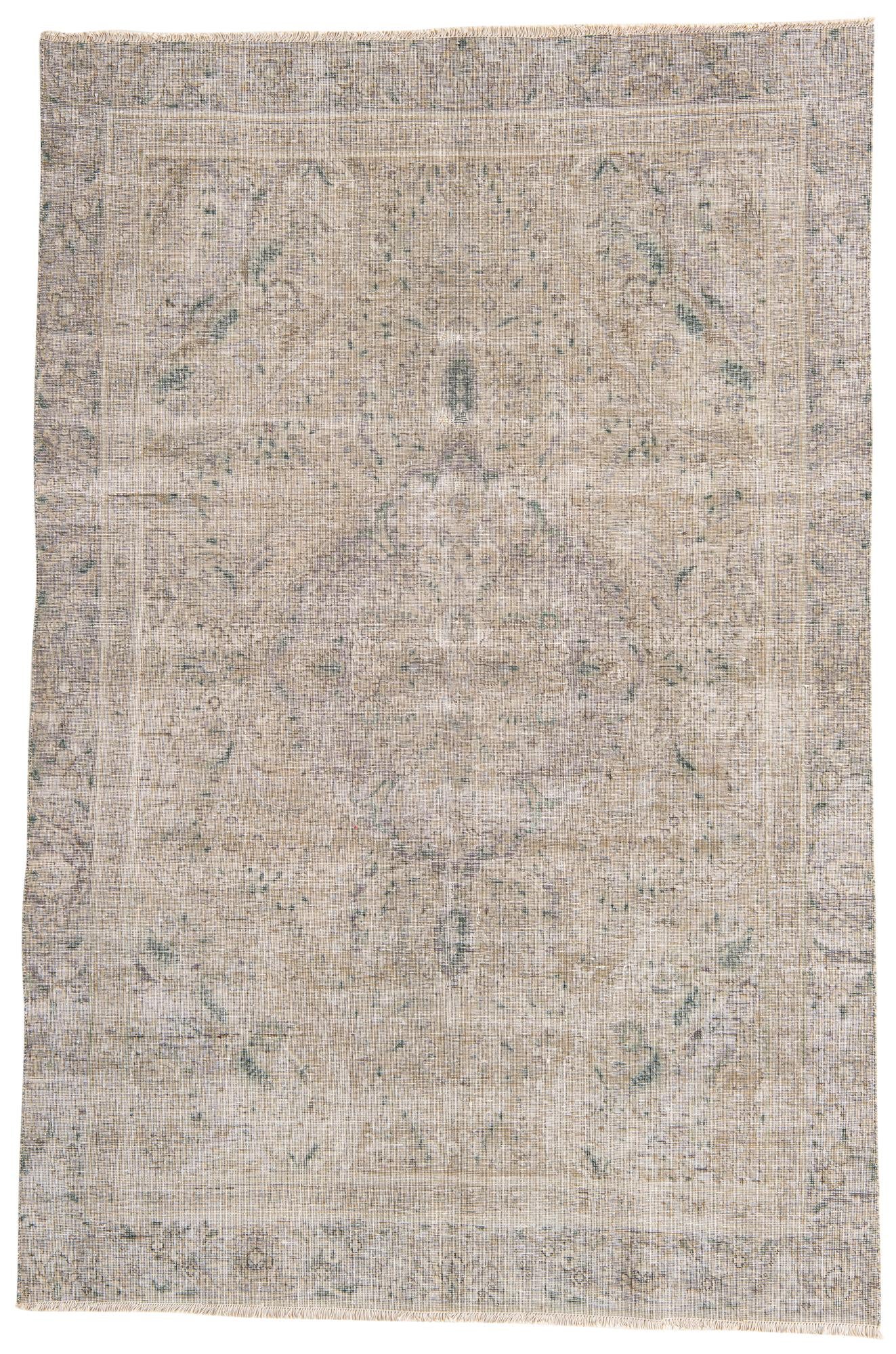 5' 9 x 8' 8 Hand Knotted Ultra Vintage Persian Wool Rug
