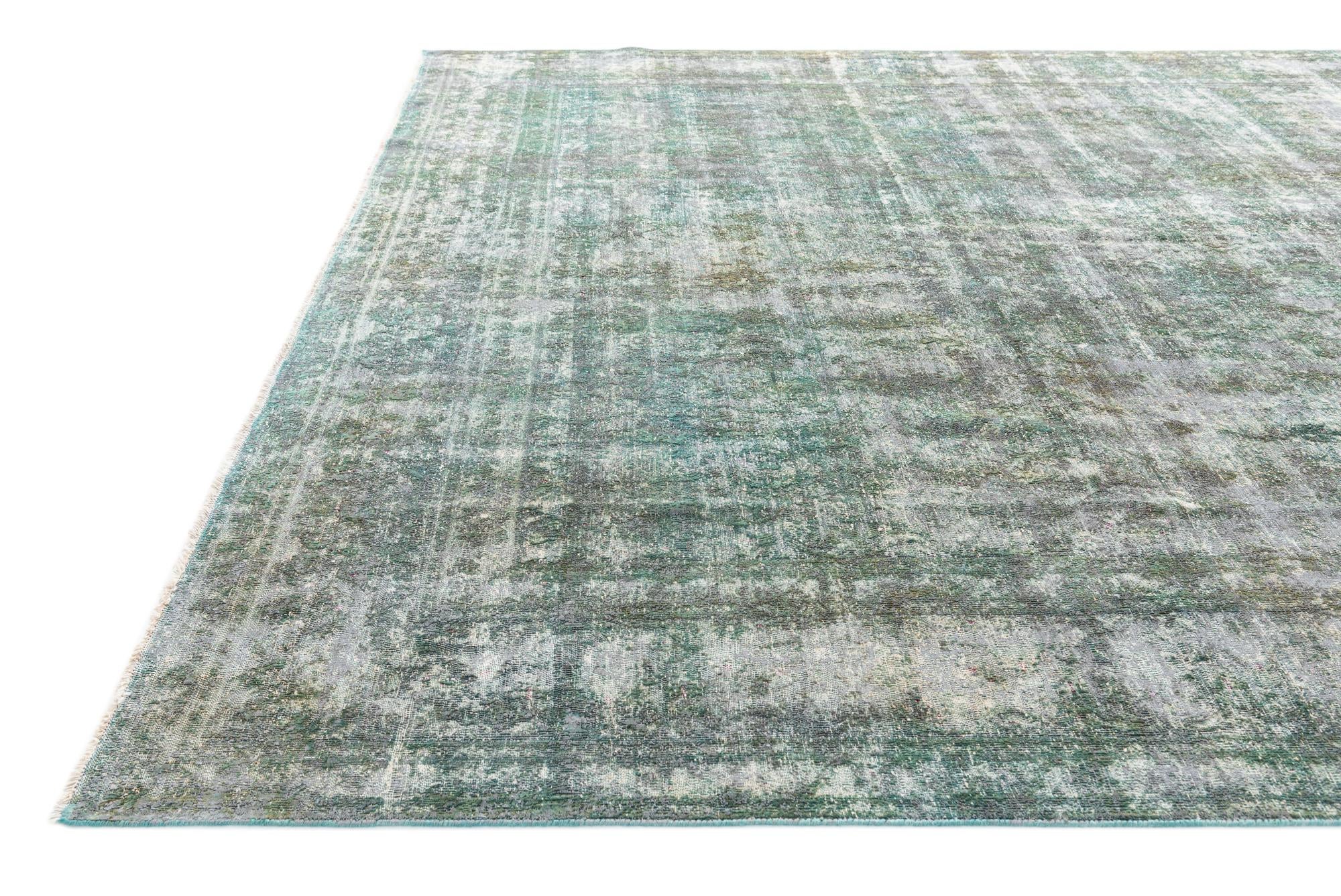 9' 6 x 13' 4 Hand Knotted Ultra Vintage Persian Wool Rug