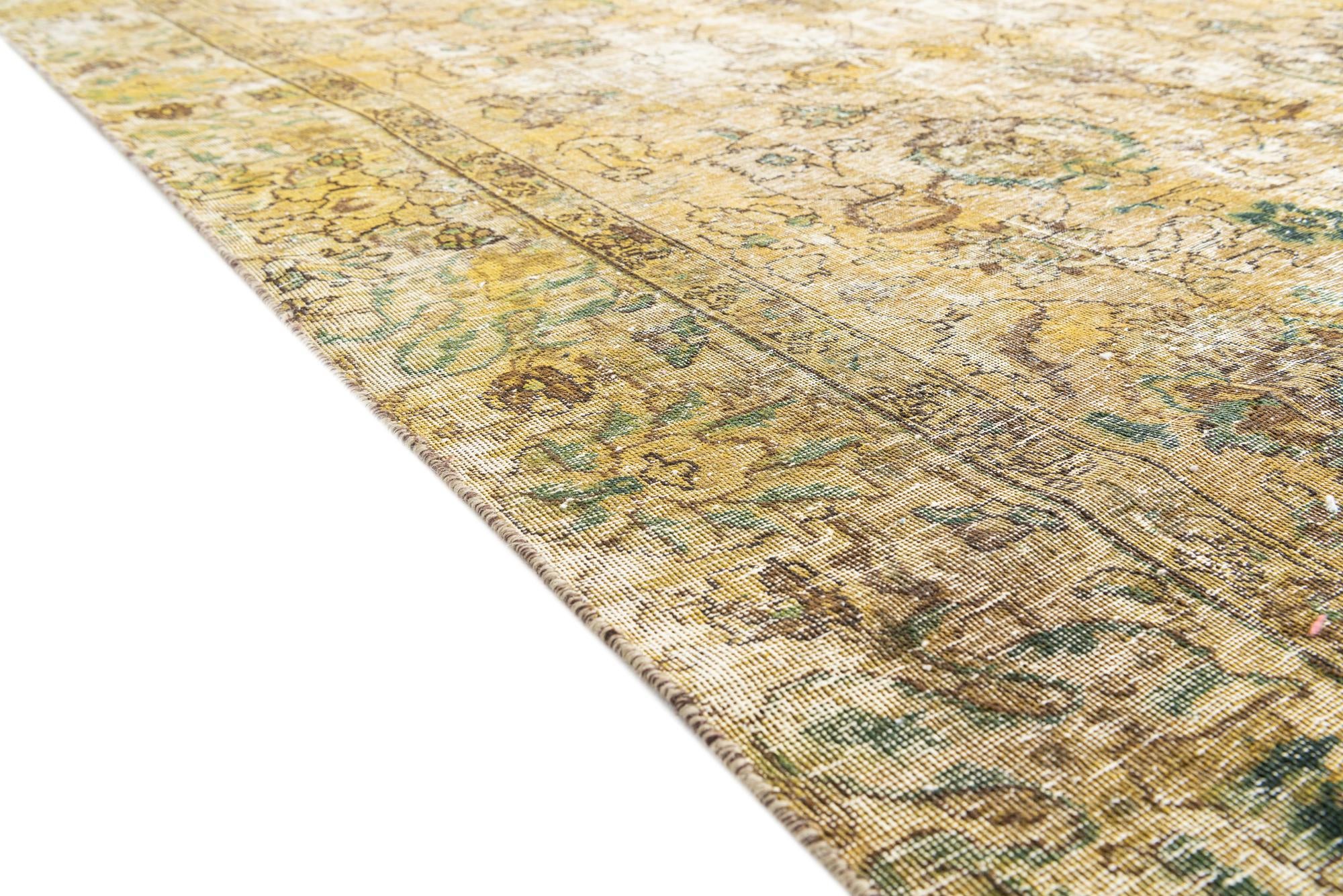 6' 7 x 8' 3 Hand Knotted Ultra Vintage Persian Wool Rug