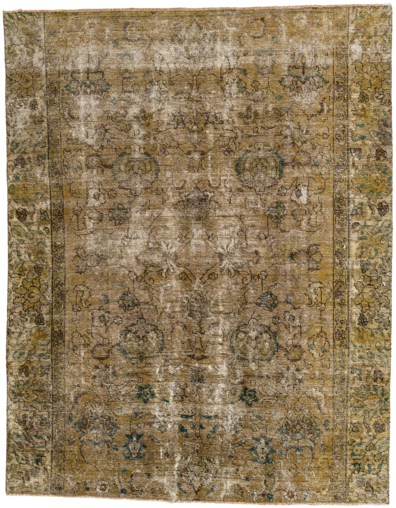 6' 7 x 8' 3 Hand Knotted Ultra Vintage Persian Wool Rug