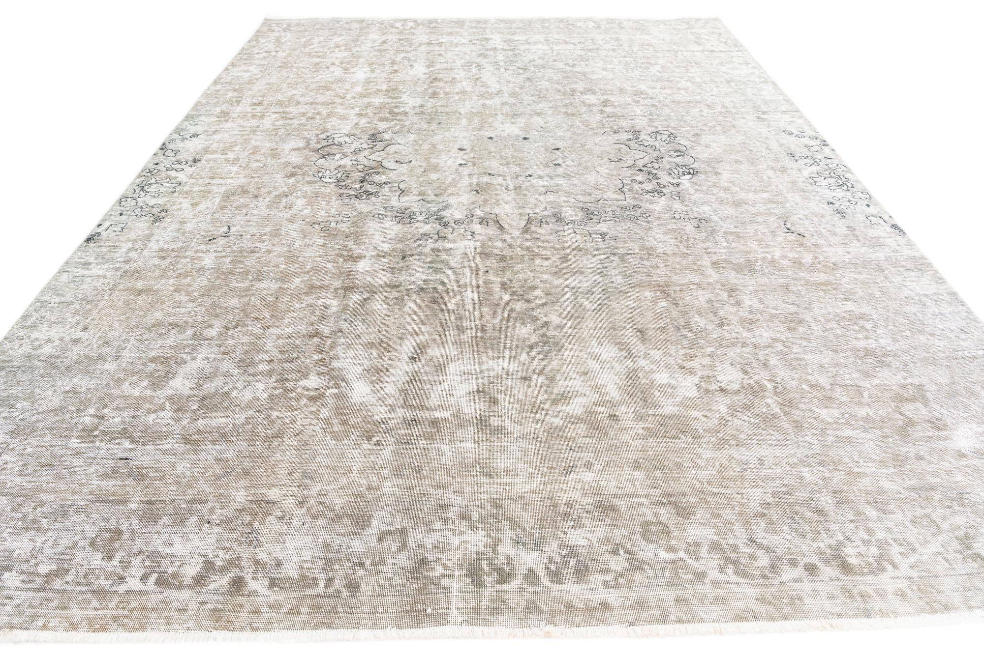 9' x 12' 1 Hand Knotted Ultra Vintage Persian Wool Rug
