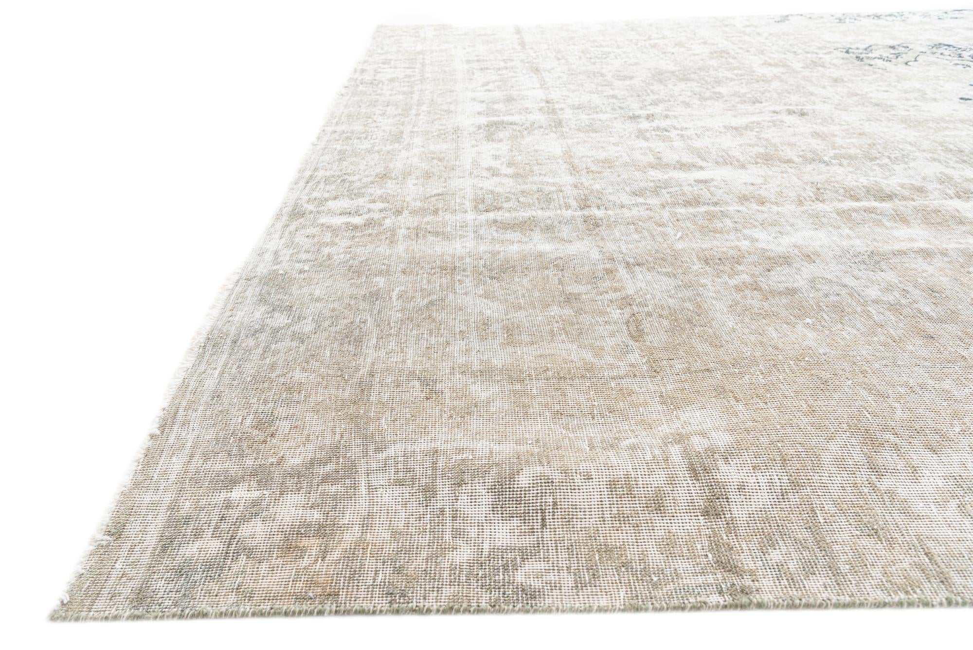 9' x 12' 1 Hand Knotted Ultra Vintage Persian Wool Rug