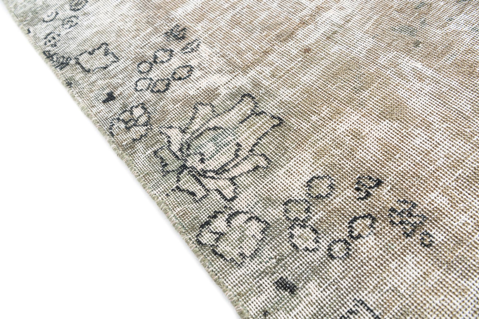 9' x 12' 1 Hand Knotted Ultra Vintage Persian Wool Rug