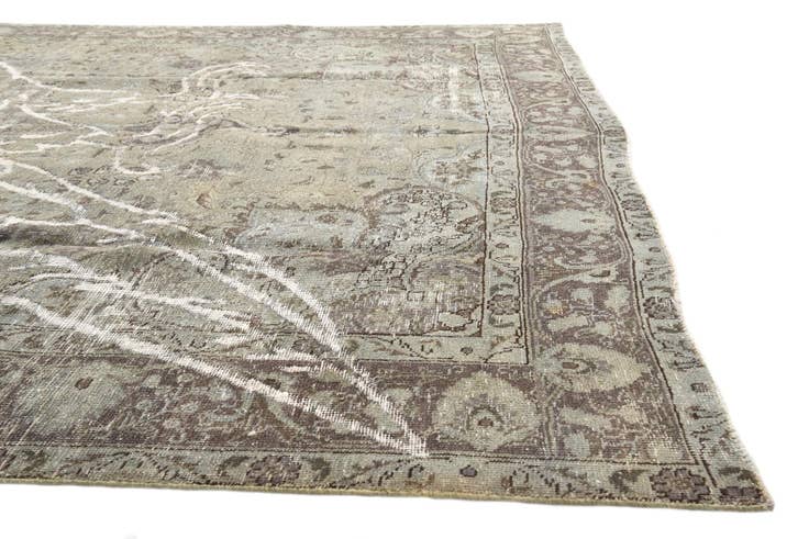 Detail image of 8' 1 x 11' Hand Knotted Ultra Vintage Persian Wool Rug
