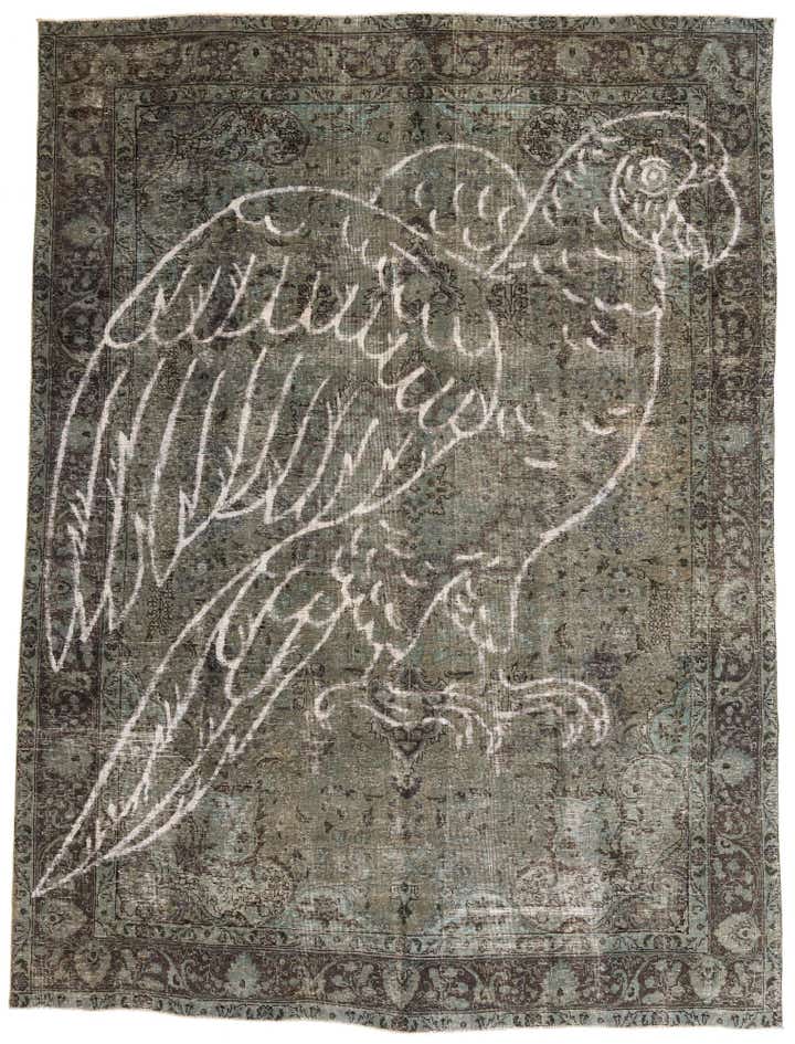 8' 1 x 11' Hand Knotted Ultra Vintage Persian Wool Rug