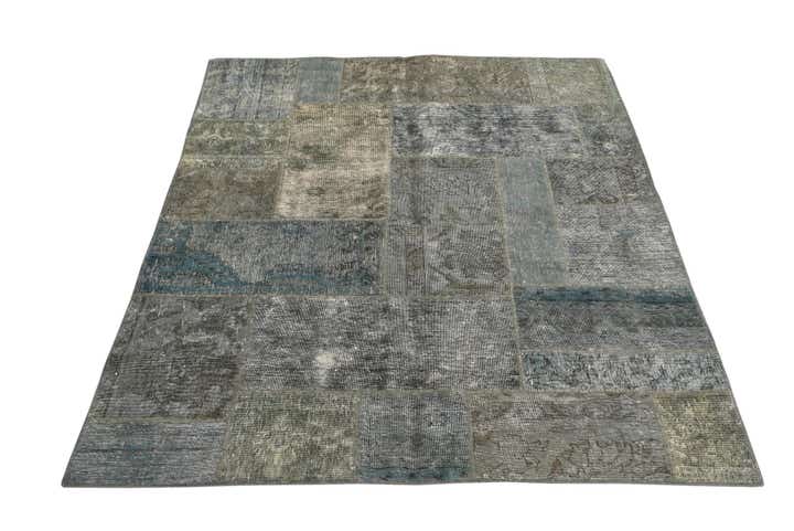 5' x 6' 8 Hand Knotted Ultra Vintage Persian Wool Rug