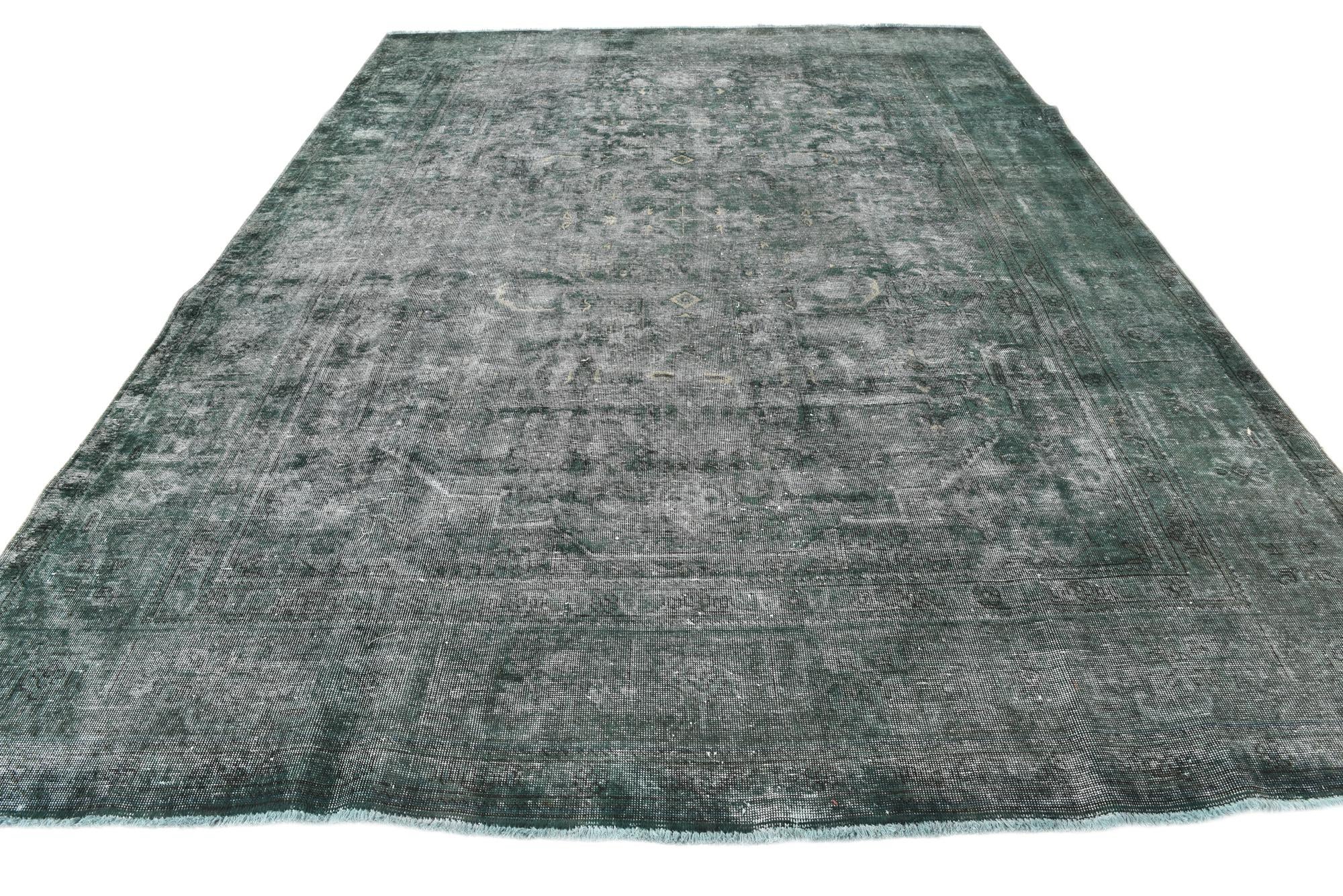 9' 3 x 12' 7 Hand Knotted Ultra Vintage Persian Wool Rug