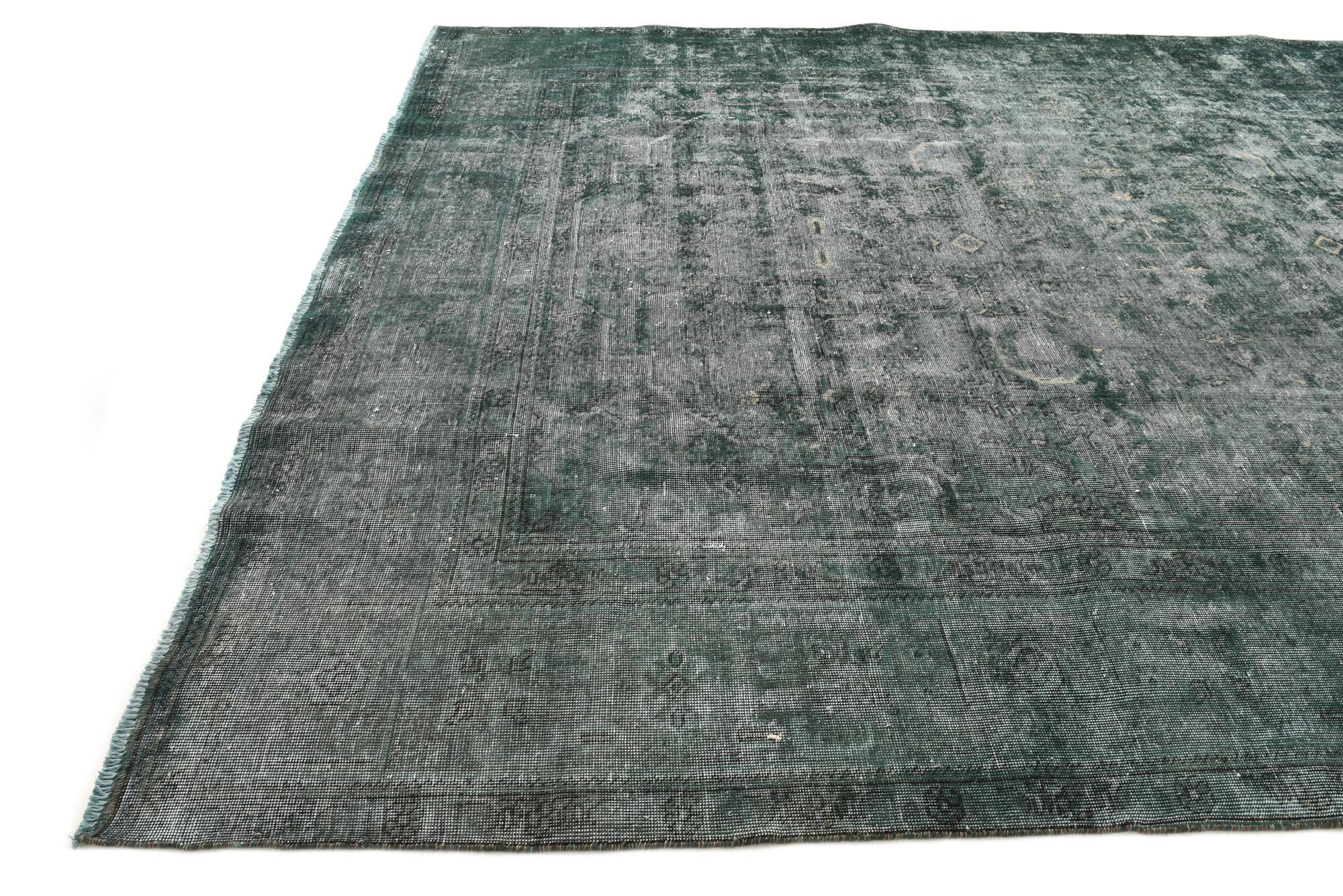 9' 3 x 12' 7 Hand Knotted Ultra Vintage Persian Wool Rug